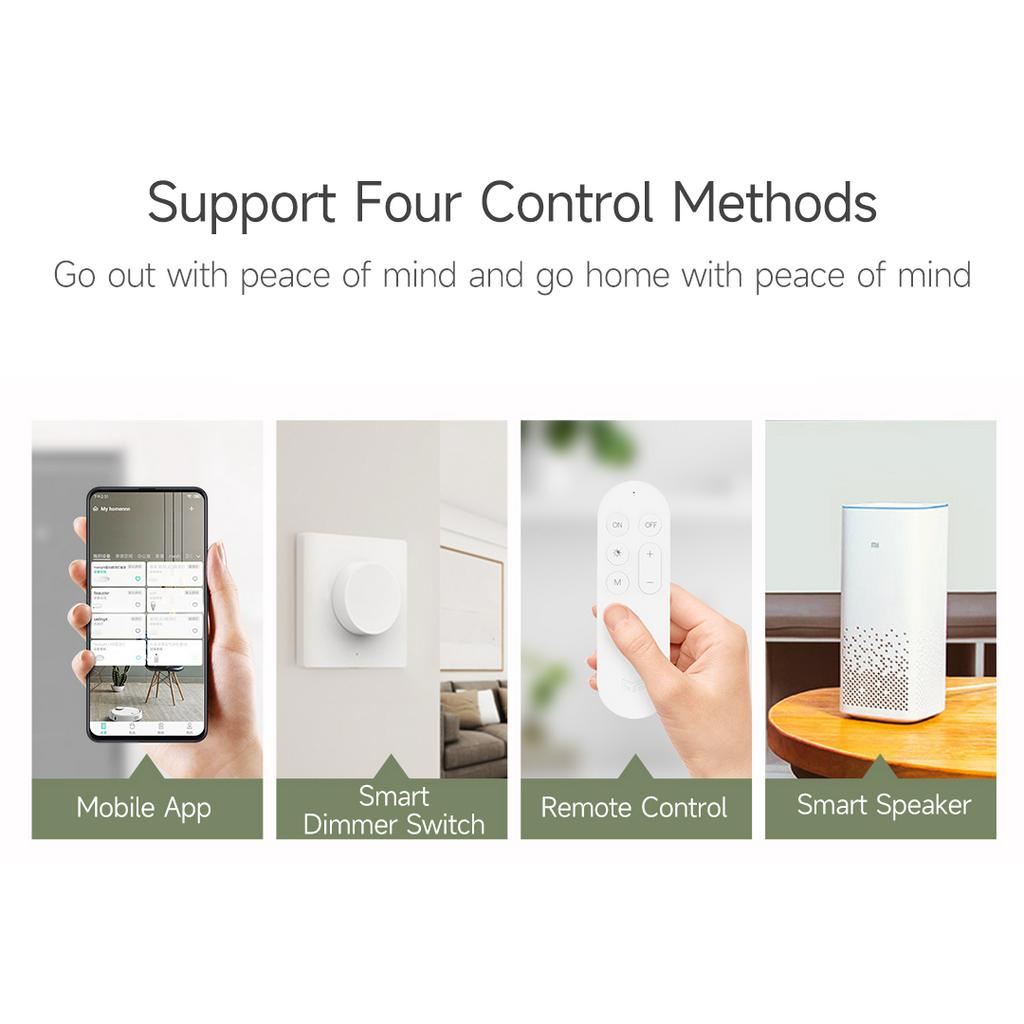 Đèn Trần Hình Tròn Ba Màu Điều Chỉnh Được Thông Minh Xiaomi Youpin Yeelight Hàng nhập khẩu