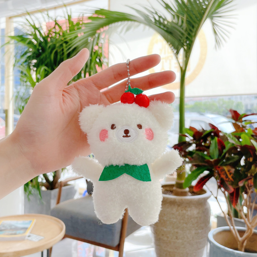 Móc khóa Gấu Thỏ bông Noel cute cài túi balo phong cách Giáng sinh ấm áp làm quà tặng ý nghĩa