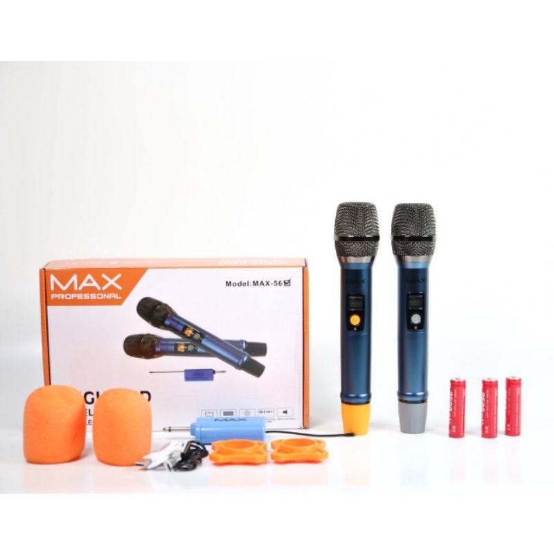 Micro kim loại không dây cao cấp Max 56 (Bộ 2 micro)