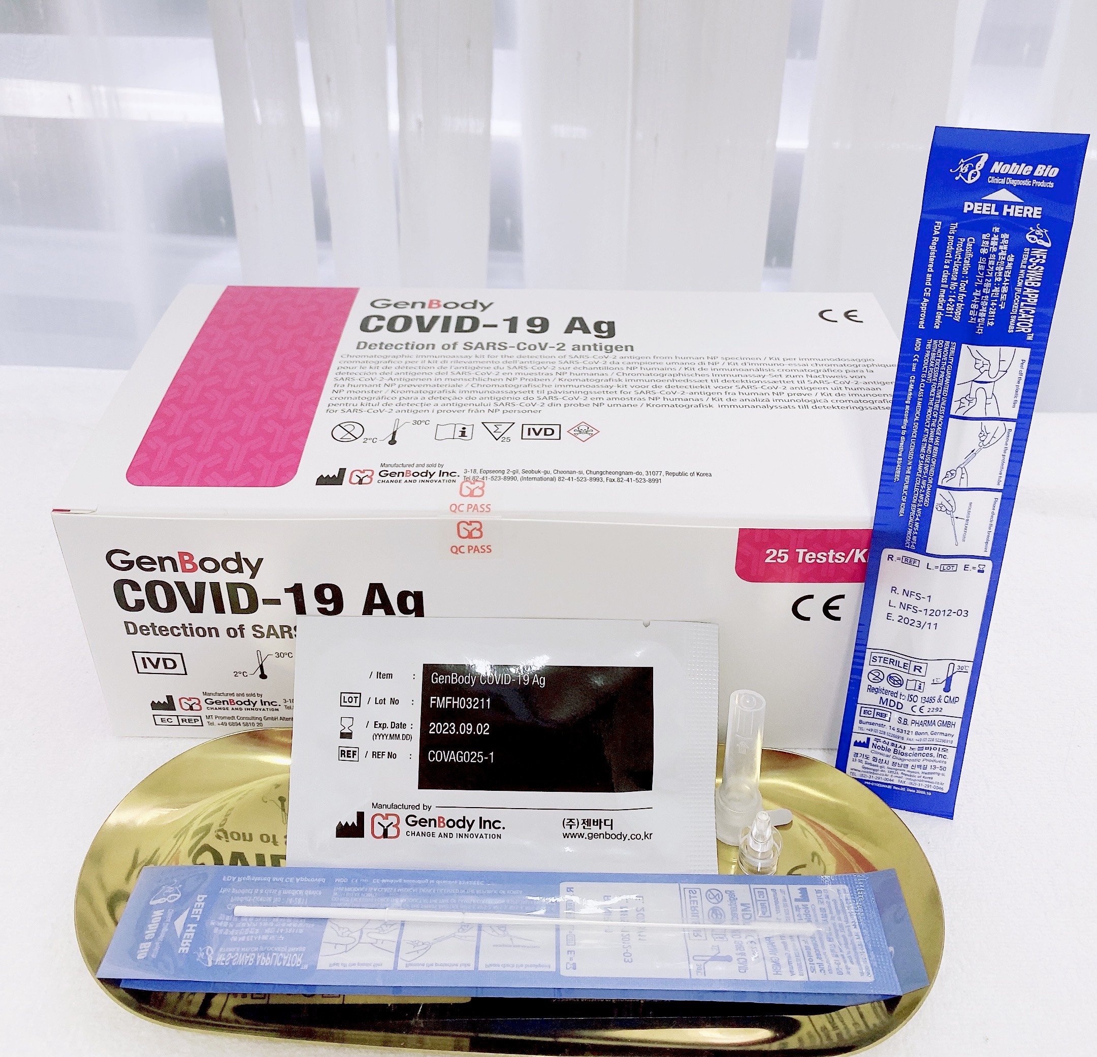 Kit Test Nhanh Covid 19 Tại Nhà GENBODY Hàn Quốc Lẻ 1 Kit Chính Hãng