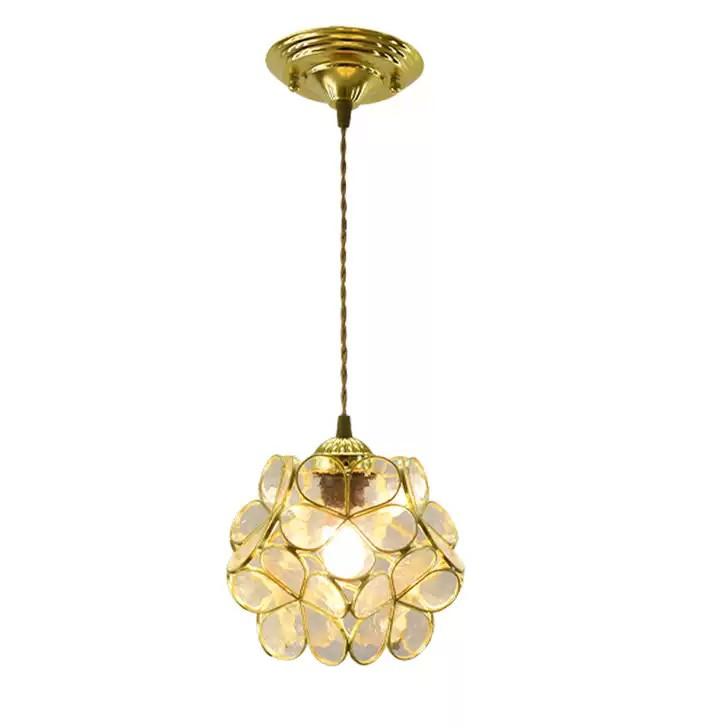 Đèn trang trí, đèn thả hoa chất liệu đồng nguyên chất