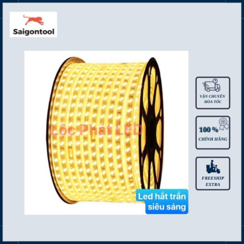 Đèn LED dây 5050 dán 5 mét ống nhựa 220v tặng kèm 1 dây nguồn tốt