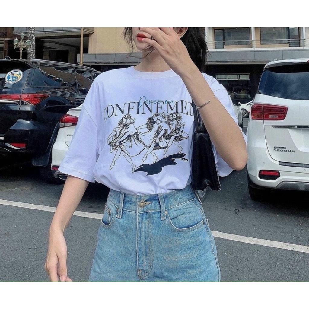 ÁO THUN IN CONFINEMEN TRẮNG - AT0442