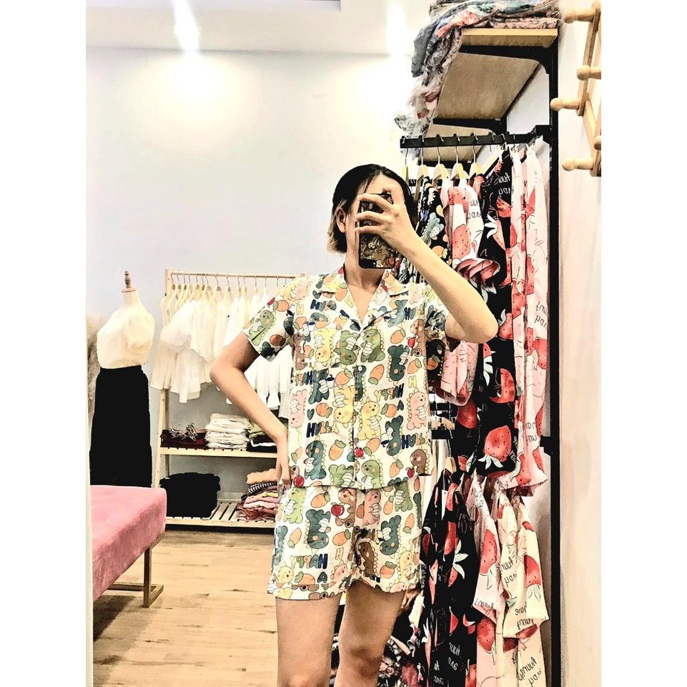 Bộ lanh mặc nhà, bộ tole nữ, bộ pijama quần đùi cổ đanton tay ngắn mawch thoải mái