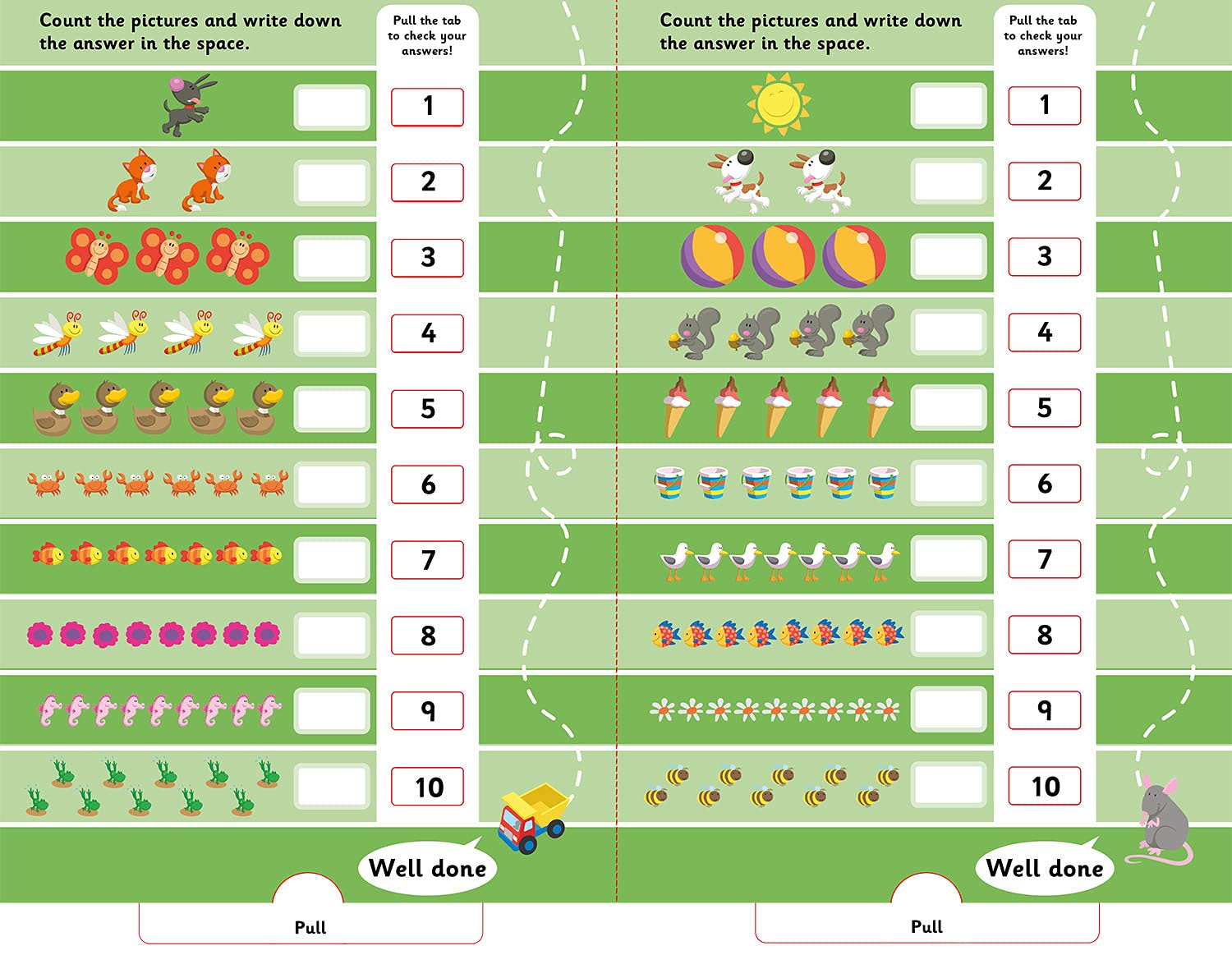 Sách tẩy xóa tiếng Anh - Cùng học đếm - Let's learn counting (Wipe-clean reusable book)