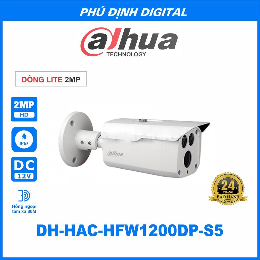 Camera HDCVI 2MP 80M hồng ngoại Dahua mã DH-HAC-HFW1200DP-S5 - Hàng Chính Hãng