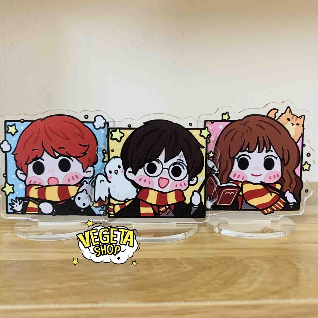 Mô Hình Tượng Standee Acrylic Mica 2 mặt - Set 9 Harry Potter - Hermione Ron Draco Malfoy Dumbledore Luna Lovegood Snape