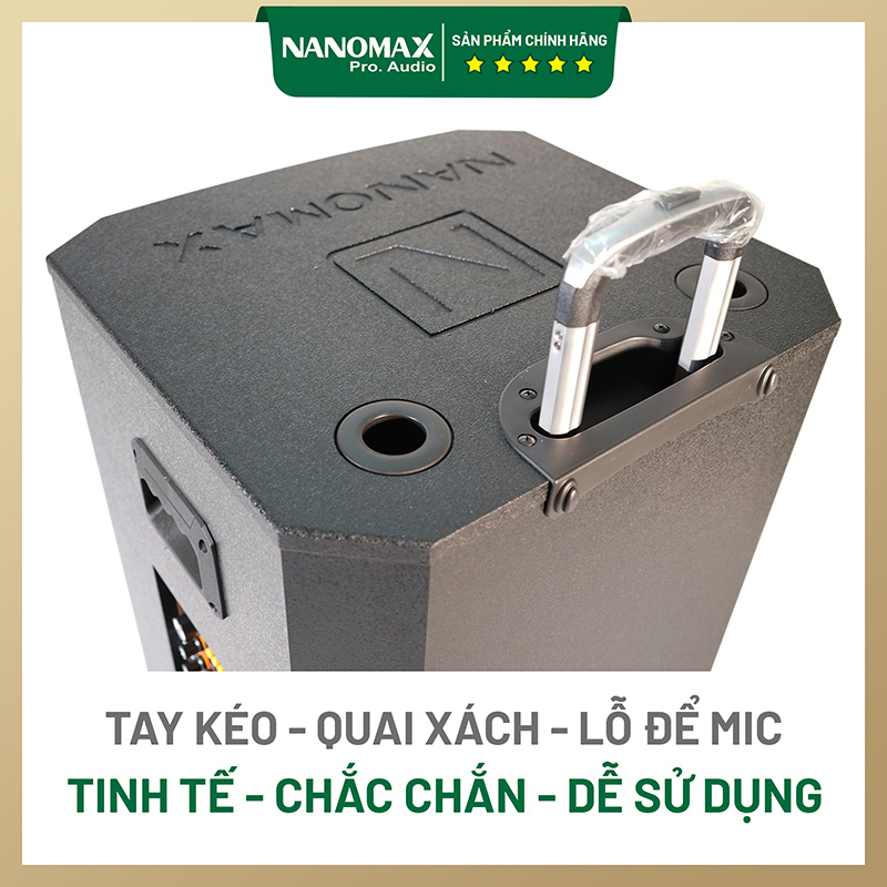 Loa Kéo Karaoke Công Suất Lớn | Loa Kéo Nanomax Bluetooth SK-1801 | Loa 5 Tấc Bass 50 Tặng 2 Mic Đọc Được USB Thẻ Nhớ Công Suất 950w Hàng Chính Hãng