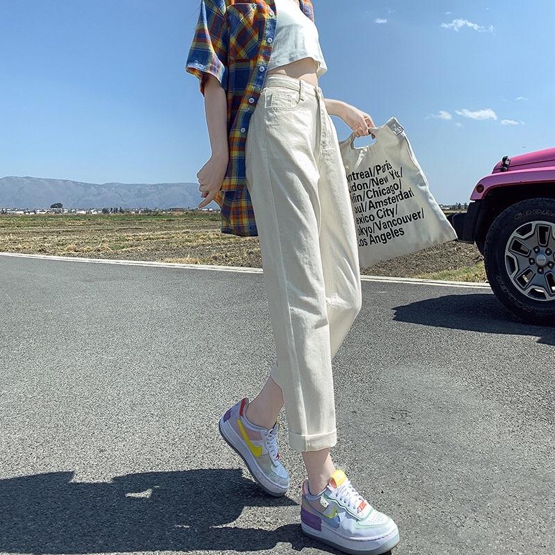Quần jeans nữ dáng baggy hàng Quảng Châu mới 2022