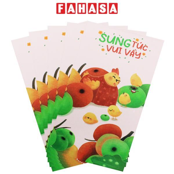 Bộ 5 Bao Lì Xì Tết Ất Tỵ SDstationery - Ngũ Quả Sum Vầy - Sung