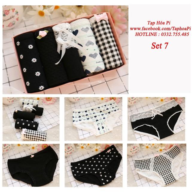 SET QUẦN LÓT COTTON NỮ SIÊU THOÁNG MÁT