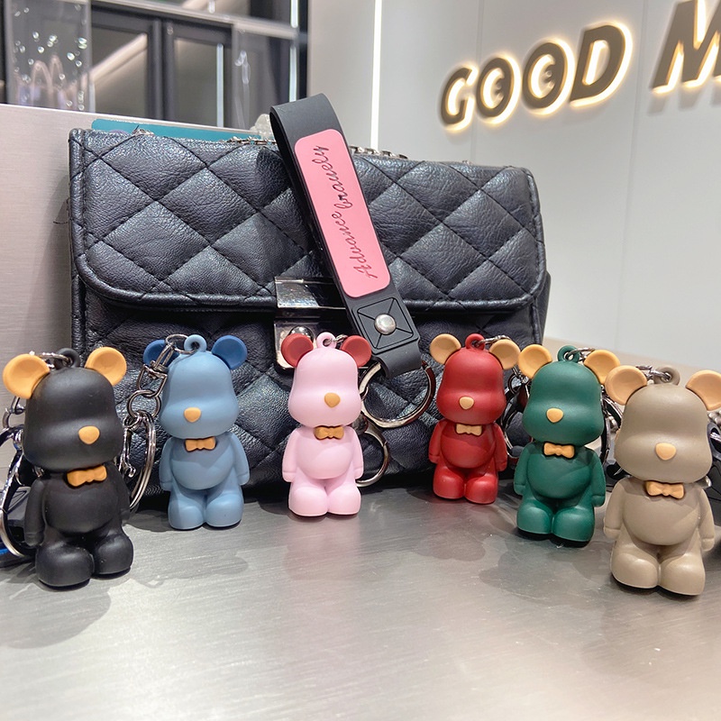 Móc Khoá Xe Máy Gấu Cute Dễ Thương Treo Chìa Khoá,Móc Khoá Treo Balo,Phụ Kiện Túi Xách Phong Cách Hàn Quốc-DRU-Hàng Chính Hãng