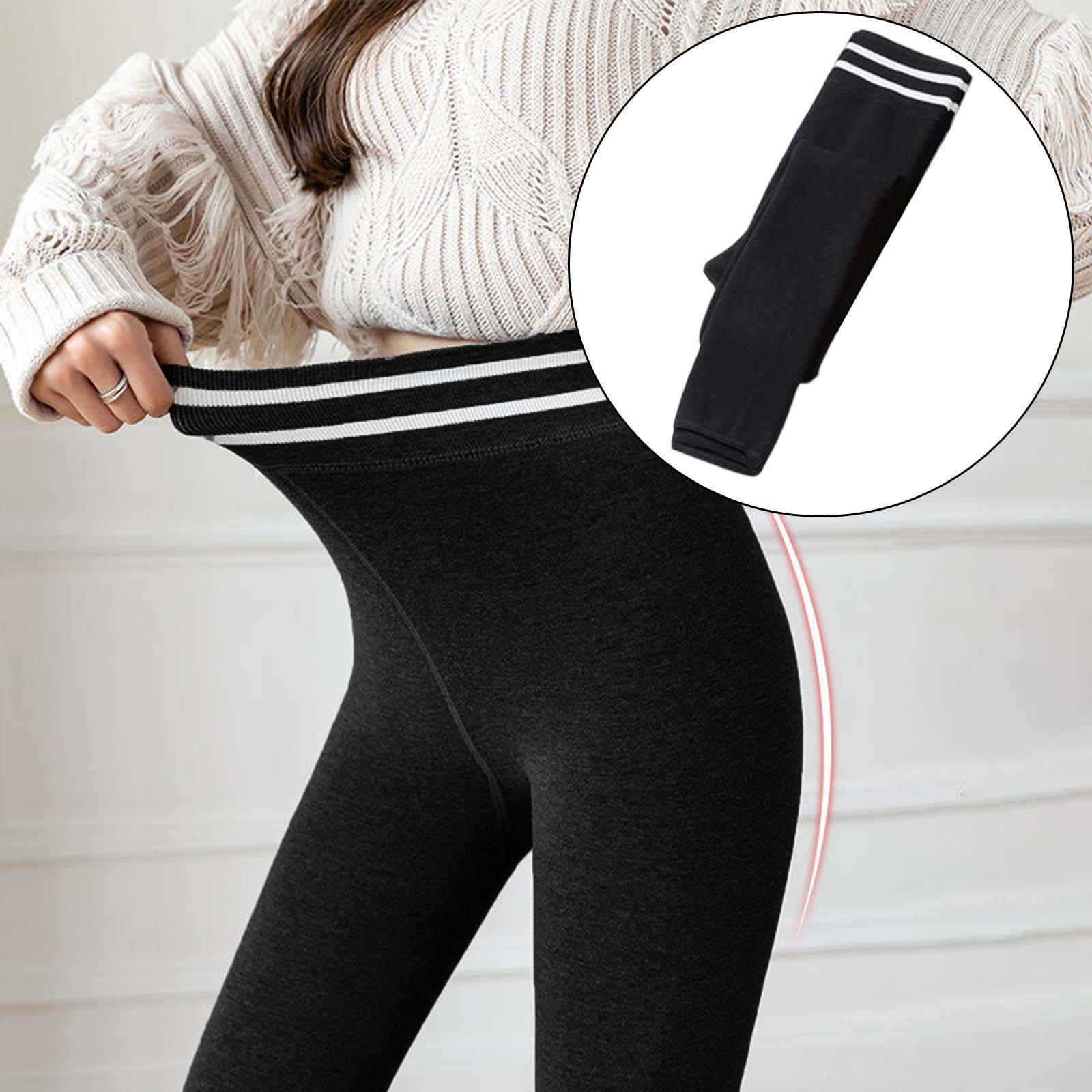 Women Winter Leggings Soft Skinny Comfortable Trousers Elastic Thick Warm