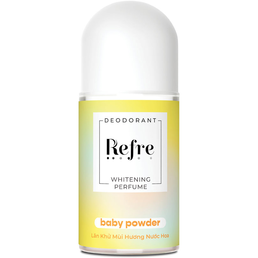 Lăn Khử Mùi Dưỡng Trắng Hương Nước Hoa Refre Whitening Baby Powder Hương Phấn Thơm