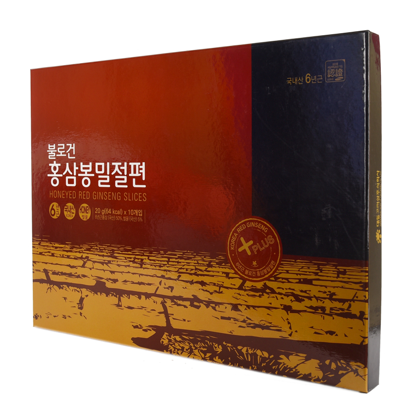 Hộp 10 Túi Hồng sâm 6 năm Daedong Korea thái lát tẩm Mật ong - Daedong Honeyed Korean Red Ginseng