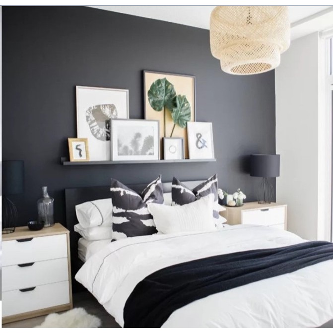 Combo 10 mét giấy dán tường, decal dán tường trang trí nhà cửa ĐEN NHÁM khổ 45cm