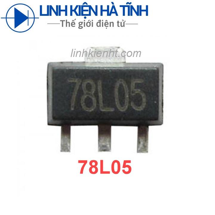 10 con IC nguồn 78L05 7805 SOT89 100mA 5V (chân dán)