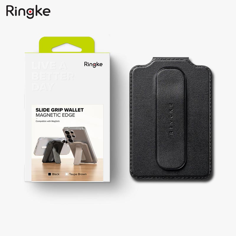 Ví kiêm giá đỡ RINGKE Slide Grip Wallet Magnetic Edge - Hàng Chính Hãng