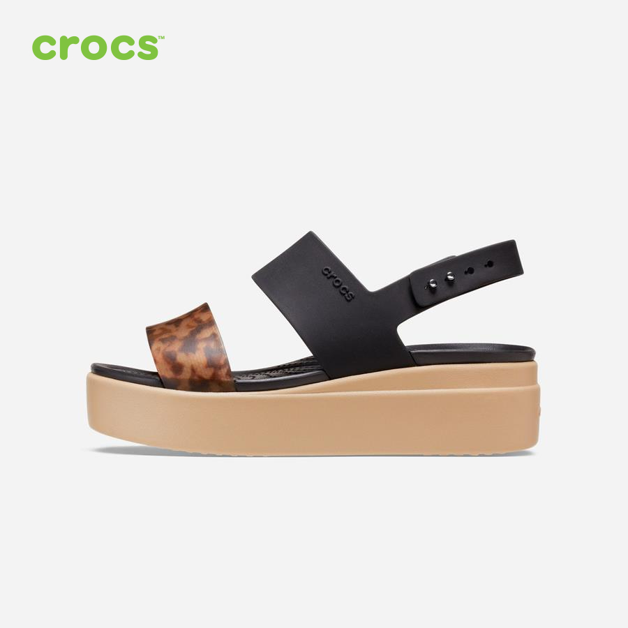 Giày sandal nữ Crocs Brooklyn Low Wedge W Tort - 207864-0C4