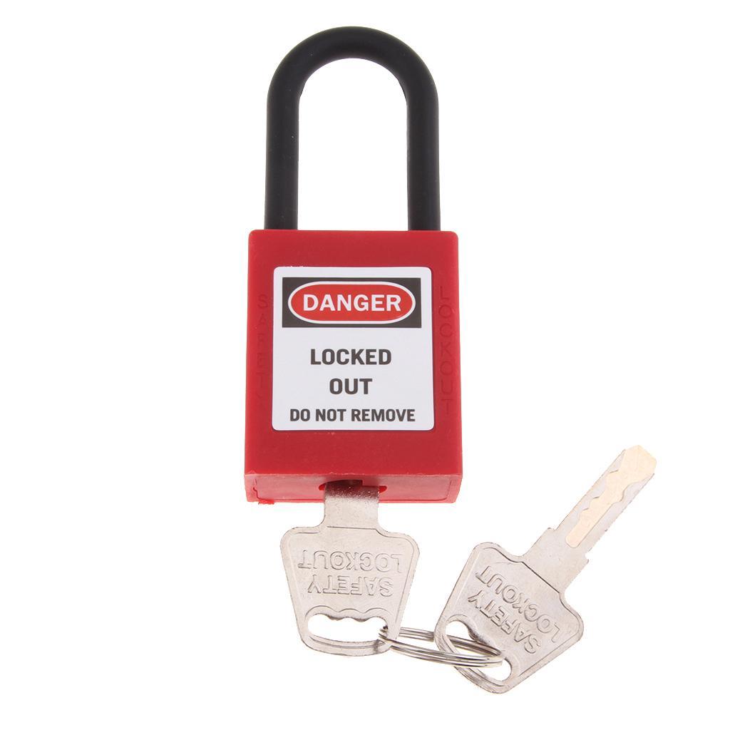 2x Security Lock Padlock with Different PVC Stainless Steel Red