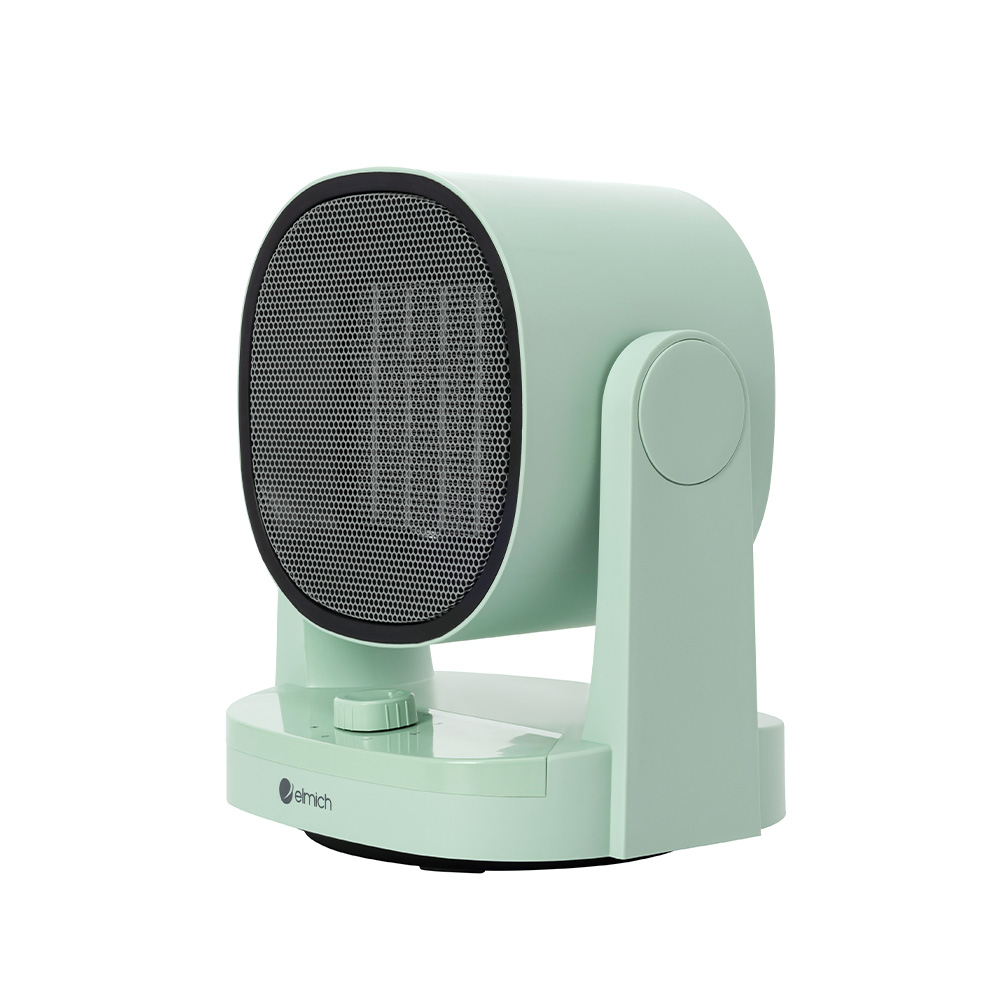 Máy sưởi gốm Elmich CHE-8644, Công suất 2000W, Điều khiển núm xoay, 1 mức gió mát và 2 mức gió ấm, Tự động ngắt khi đổ, Xoay 60 độ, Bảo hành 2 năm - Hàng chính hãng