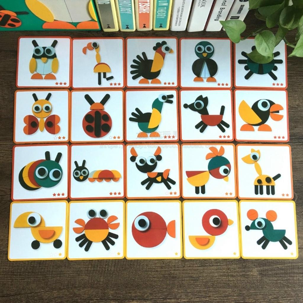 Bộ Đồ Chơi Ghép Hình Gỗ Các Con Vật Montessori ( Ghép Cú) - Đồ Chơi Gỗ Cho Bé