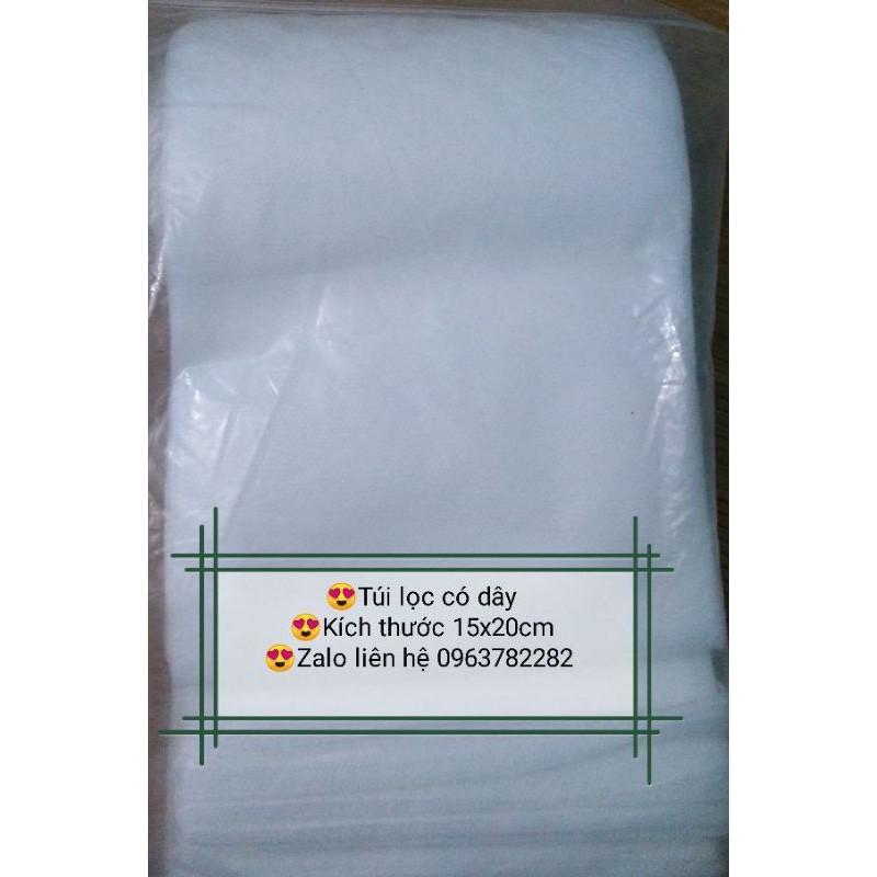 LOẠI 100 TÚI LỌC CÓ DÂY BUỘC KÍCH THƯỚC 15X20 cm