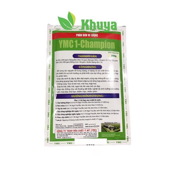 Phân bón Trung Vi Lượng YMC 08 gói 250gr Xanh lá - Dày lá
