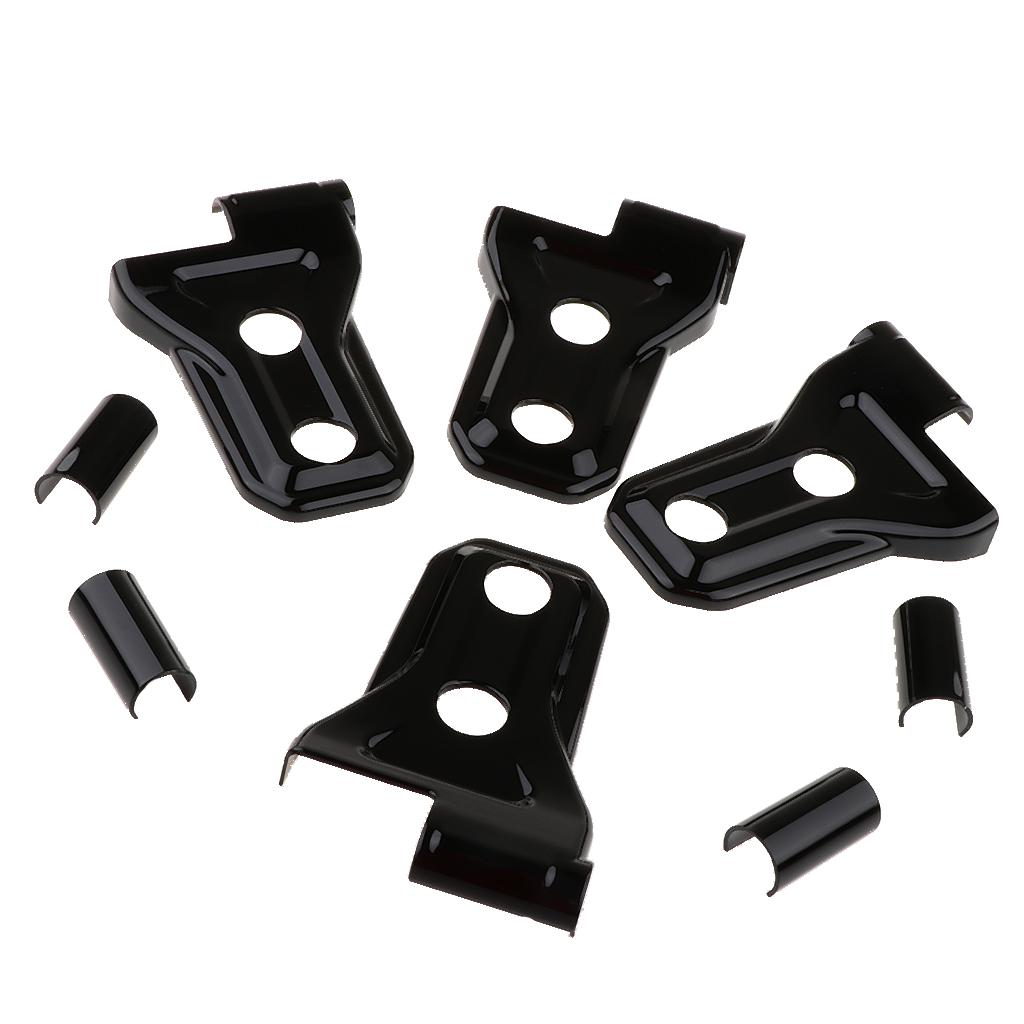4Pcs Black Door Hinge Covers Trim Fits for 2018 Wrangler JL Unlimited