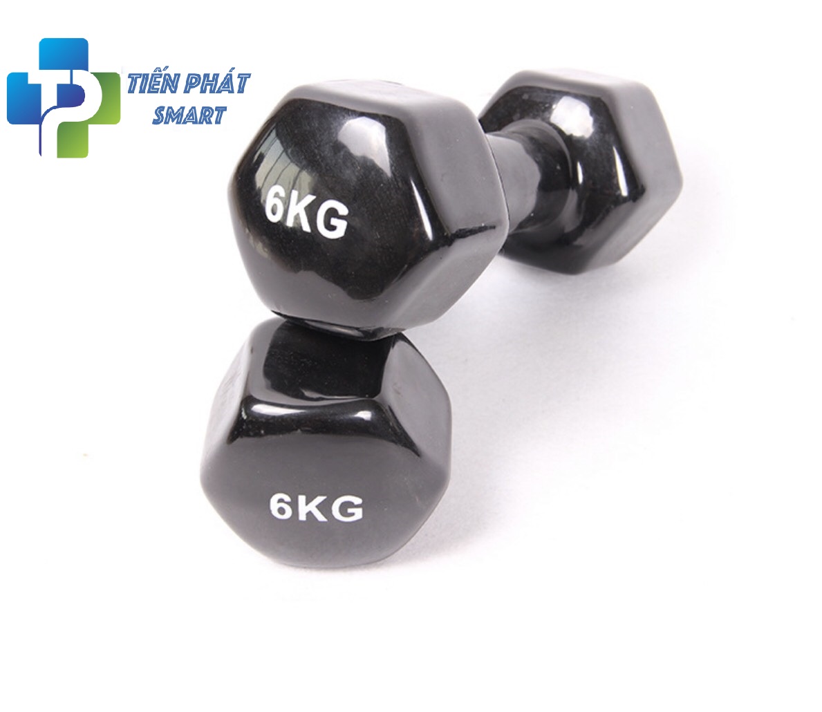 Bộ 2 Tạ Tay 6kg Bọc Cao Su Trơn Lõi Thép Cao Cấp Mầu đen