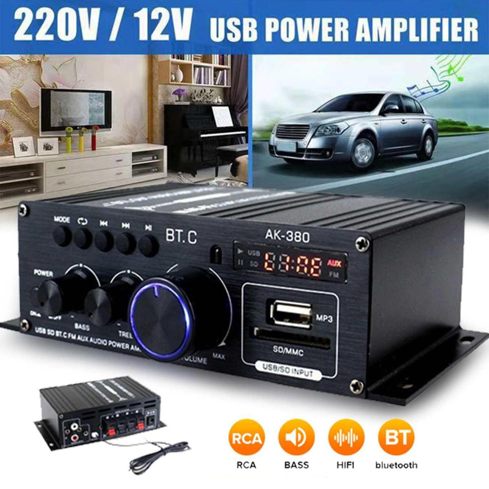 Surround Sound Mini Sound Amp Speaker 12V FM USB