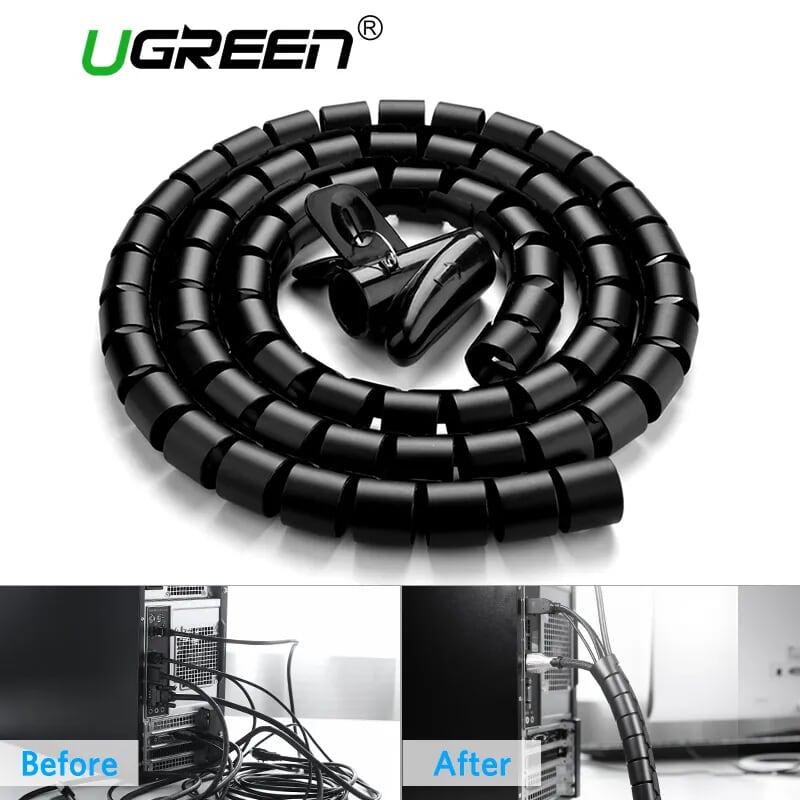 Ugreen UG30819LP121TK 3M màu Đen Dây ống xoắn PE bảo vệ cáp cao cấp - HÀNG CHÍNH HÃNG