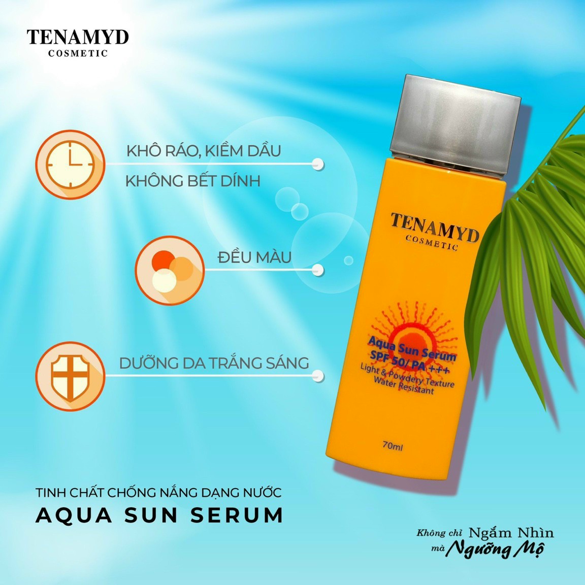 Tinh chất chống nắng Tenamyd Aqua Sun Serum SPF 50/PA+++ tuýp 70ml