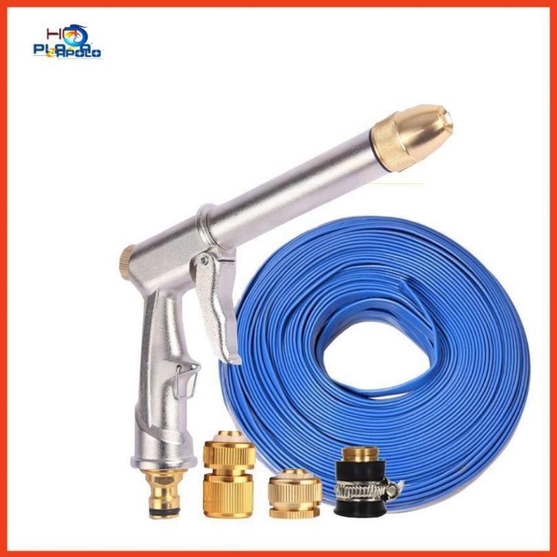 Vòi nước vòi phun nước rửa xe tưới cây tăng áp thông minh + bộ dây bơm nước cao cấp TLG 206810 đầu đồng,cút đồng