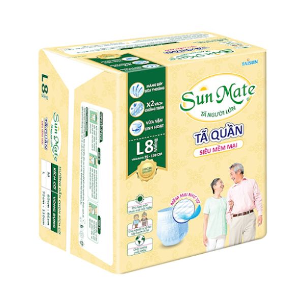 Combo 4 Tã Quần Người Lớn SunMate Siêu Mềm Mại size M9, L8