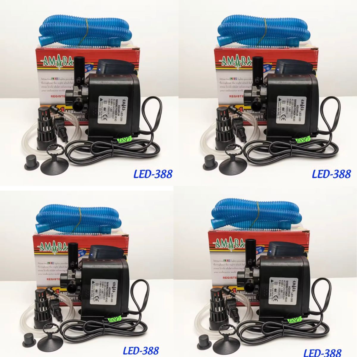 Máy lọc nước bể cá có đèn Led Amara led 388- 35w, Đèn leb cho bể cá huyền ảo ,lọc cặn tạo oxi