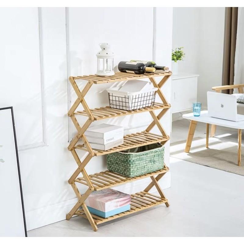 Kệ lắp ghép giá sách gỗ keo nhập khẩu cao cấp - Kệ chữ Z đa tầng trang trí decor phòng size to 600x 310x 970 mm