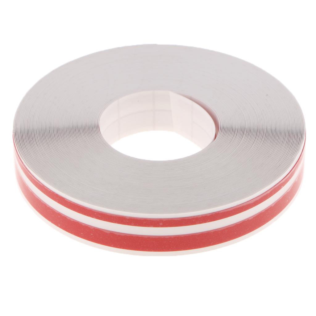 2x Brooches Stripe Tape Vinyl Decal Car Sticker Steamline Dual Line Red