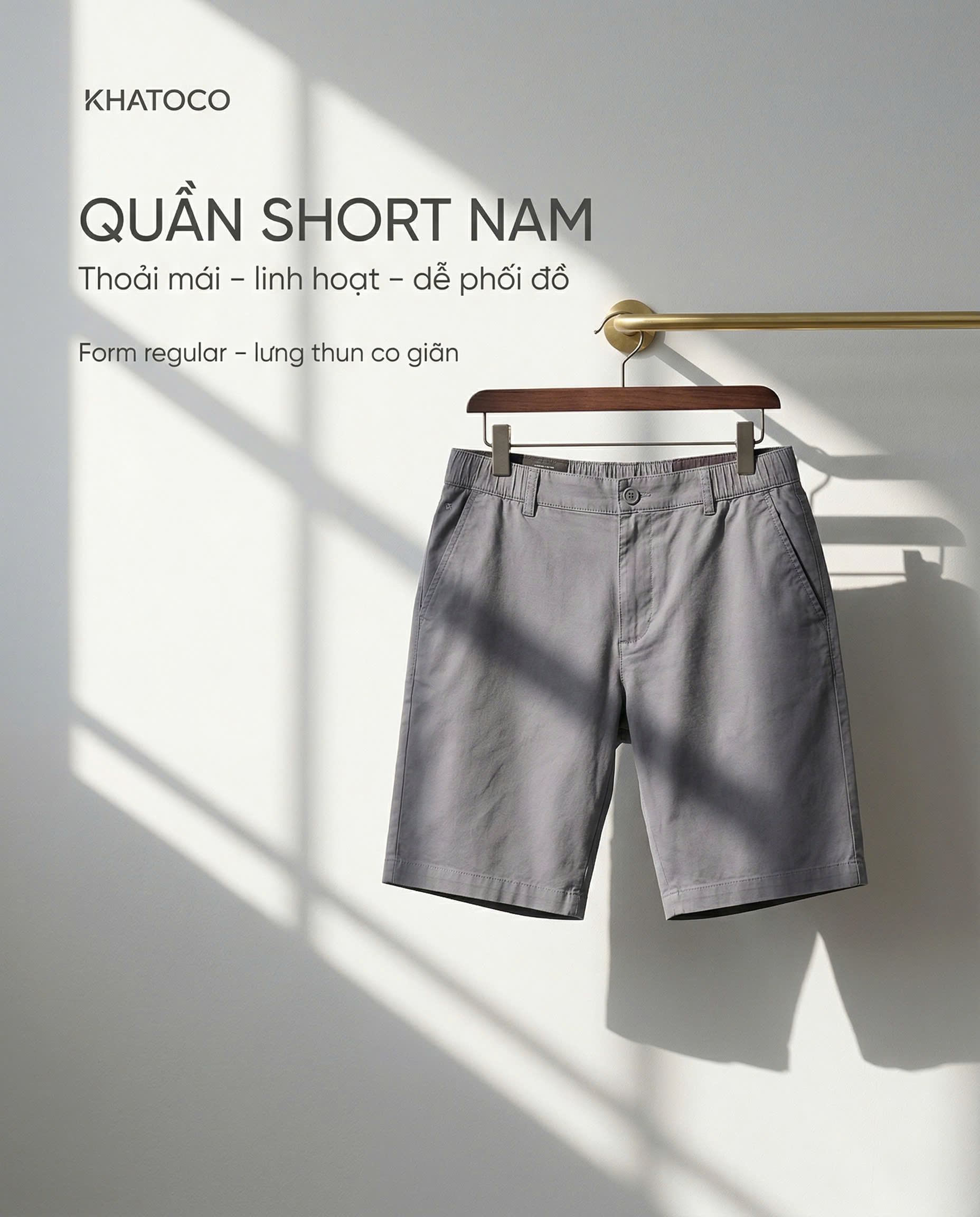 Quần short nam Khatoco sale off 299k( Giá tem 378k)(29-38)