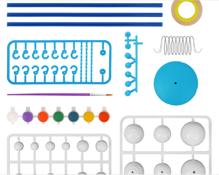Đồ chơi khoa học, khám phá, địa lý - BỘ tô màu và lắp ghép MÔ HÌNH TREO CÁC HÀNH TINH TRONG HỆ MẶT TRỜI