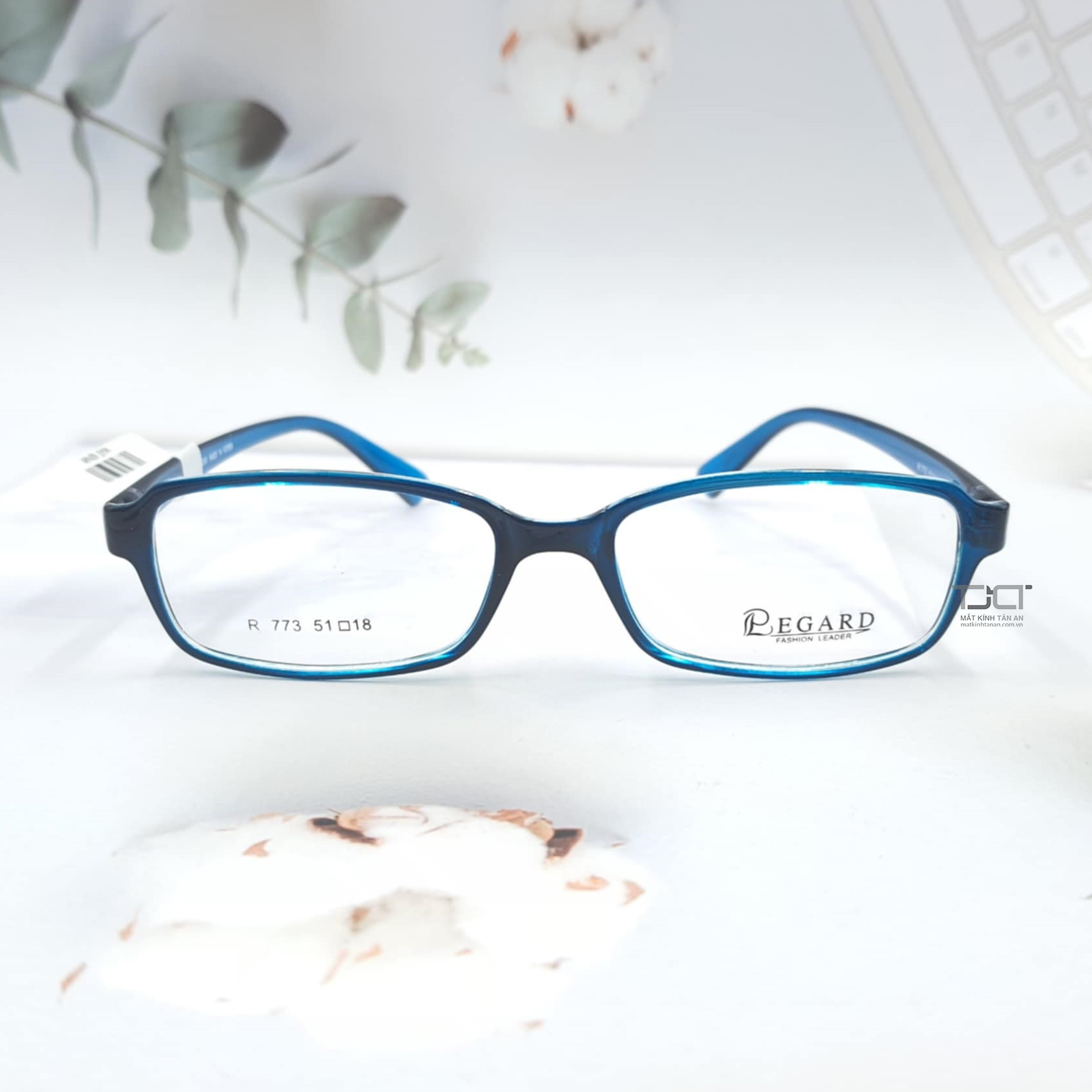 GỌNG KÍNH CẬN UNISEX, NHỰA DẼO, PHOM TRÒNG NHỎ, CHÍNH HÃNG REGARD R773-BL