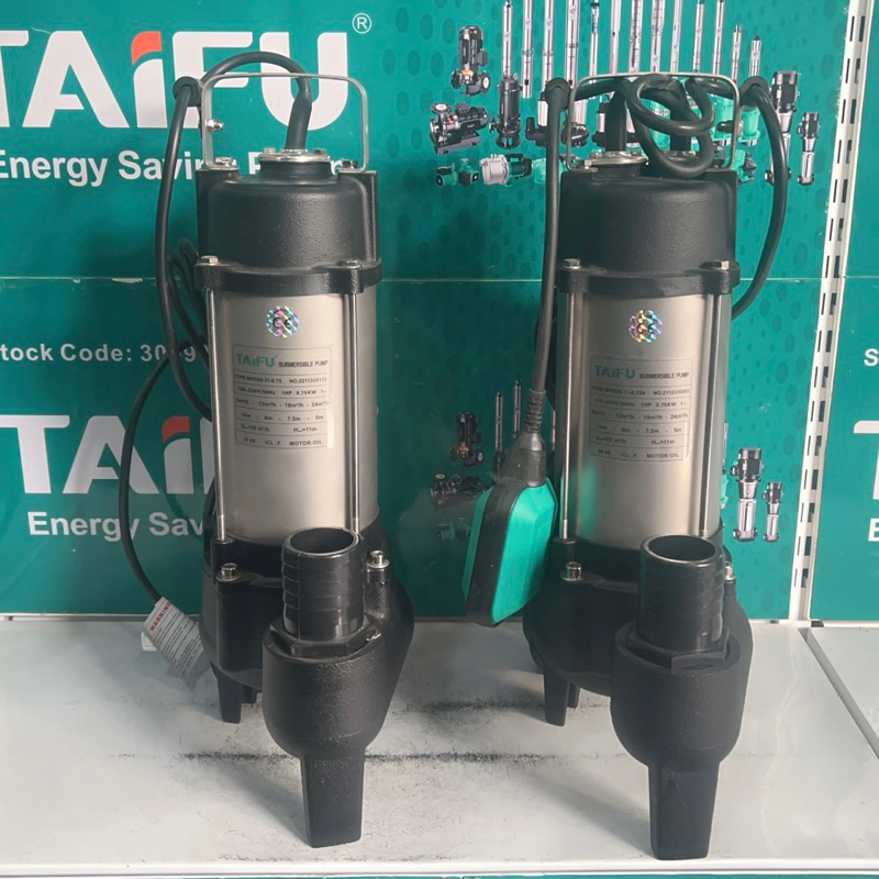 Máy bơm chìm nước thải 750W Thân INOX 304 TAIFU WFD25-11-0.75 và WFD25-11-0.75A - Bảo hành 1 năm