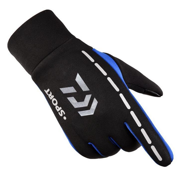 Daiwa Mùa Đông Ấm Áp Câu Cá Găng Tay Bông Đầy Đủ Ngón Tay Mùa Đông Giữ Ấm Chống trượt Găng Tay Đánh Cá Ngoài Trời Cưỡi Đi Bộ Đường Dài Thể Thao