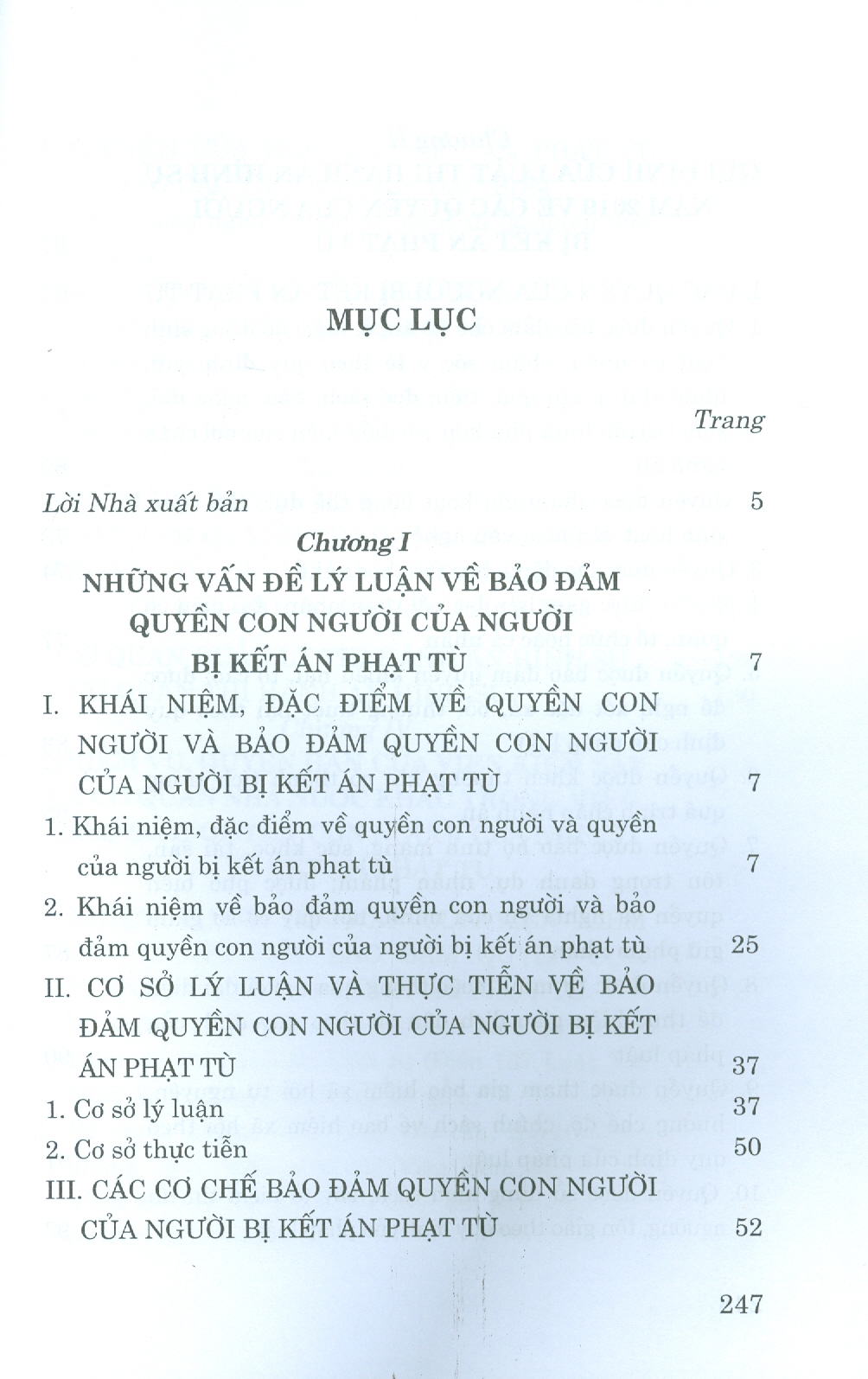 Đổi Mới Quyền Con Người Trong Thi Hành Án Phạt Tù Tại Việt Nam (Sách chuyên khảo)