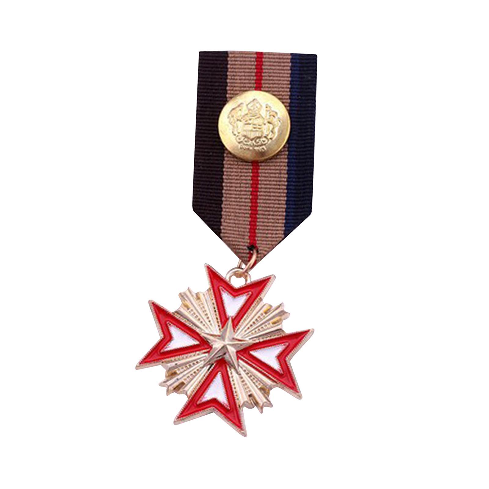 Striped Fabric Badge Medal Fashion Brooch Pin for Shirt Women Men 2x