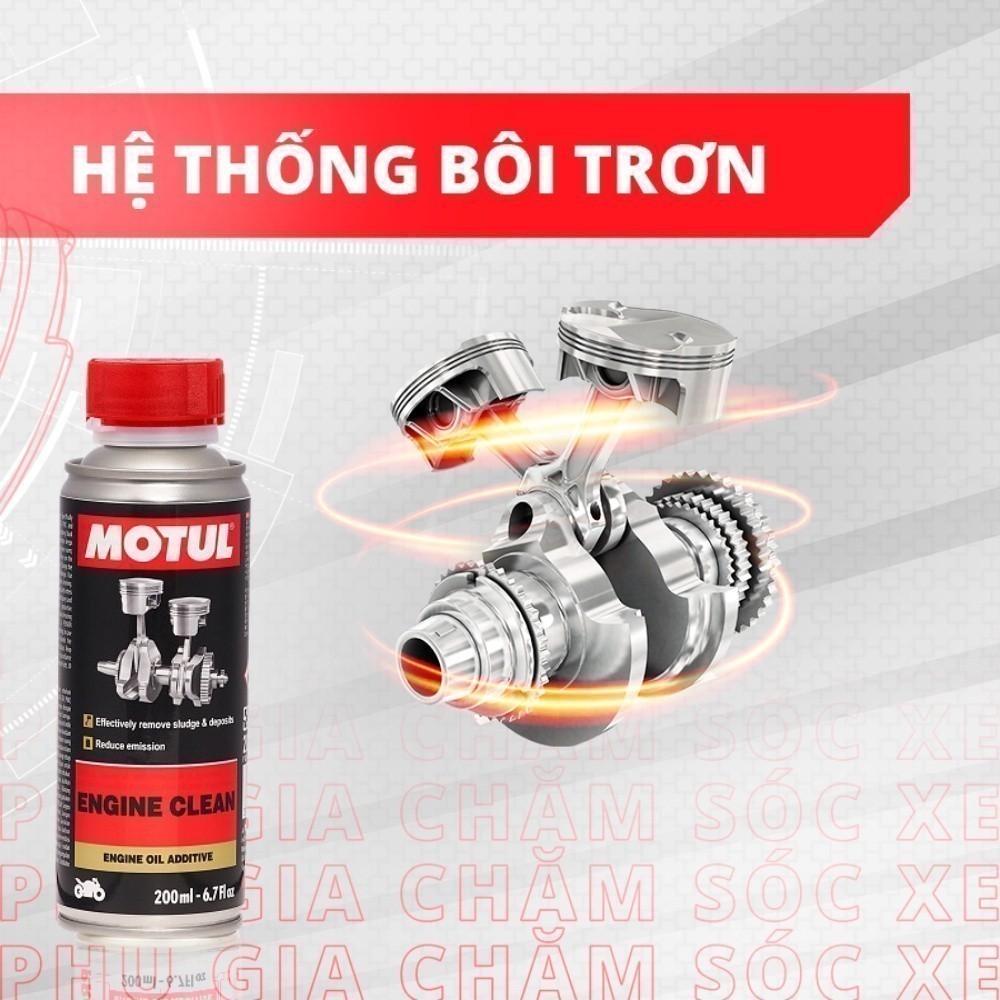 Thùng 12 Chai - Chất tẩy rửa vệ sinh động cơ xe máy - MOTUL ENGINE CLEAN MOTO 200ml