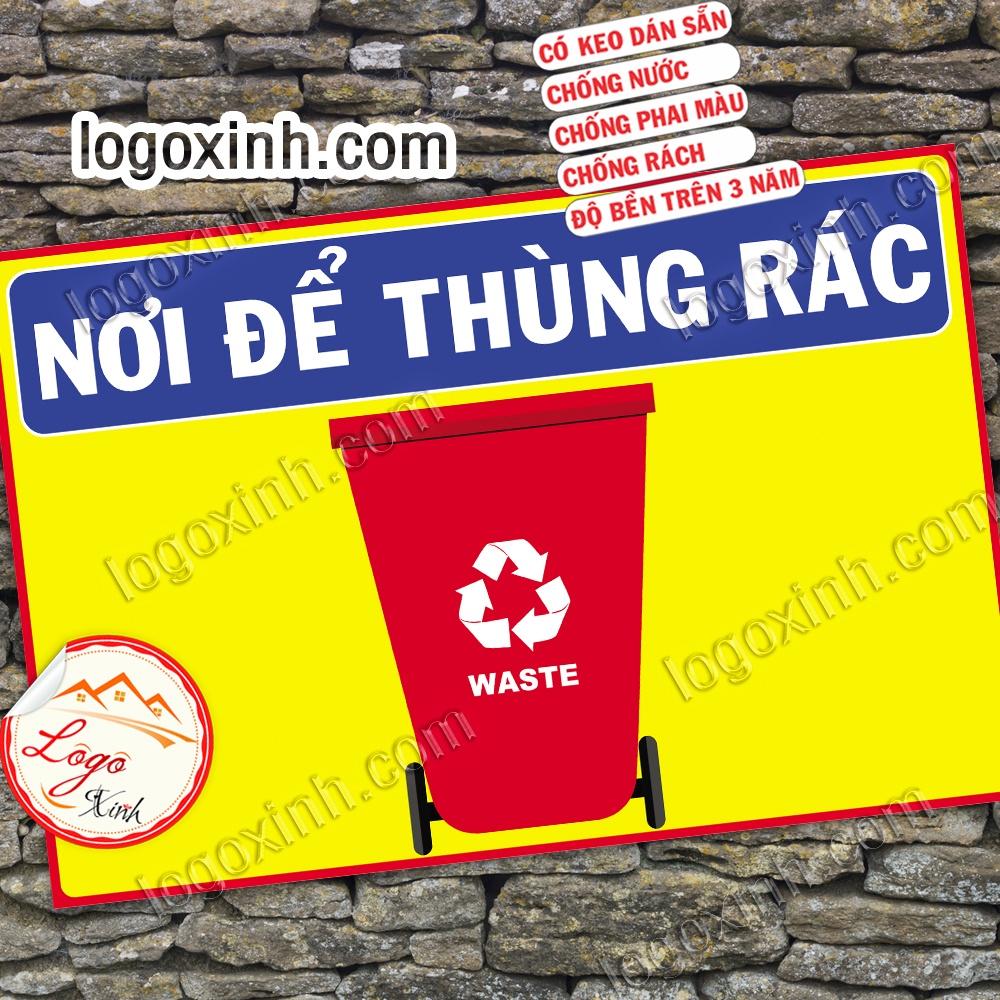 LOGO TEM STICKER VỊ TRÍ NƠI ĐỂ THÙNG RÁC, TRASH RECYCLE BIN PLACE- DÙNG CHO CÔNG TY, VĂN PHÒNG, NHÀ XƯỞNG.....