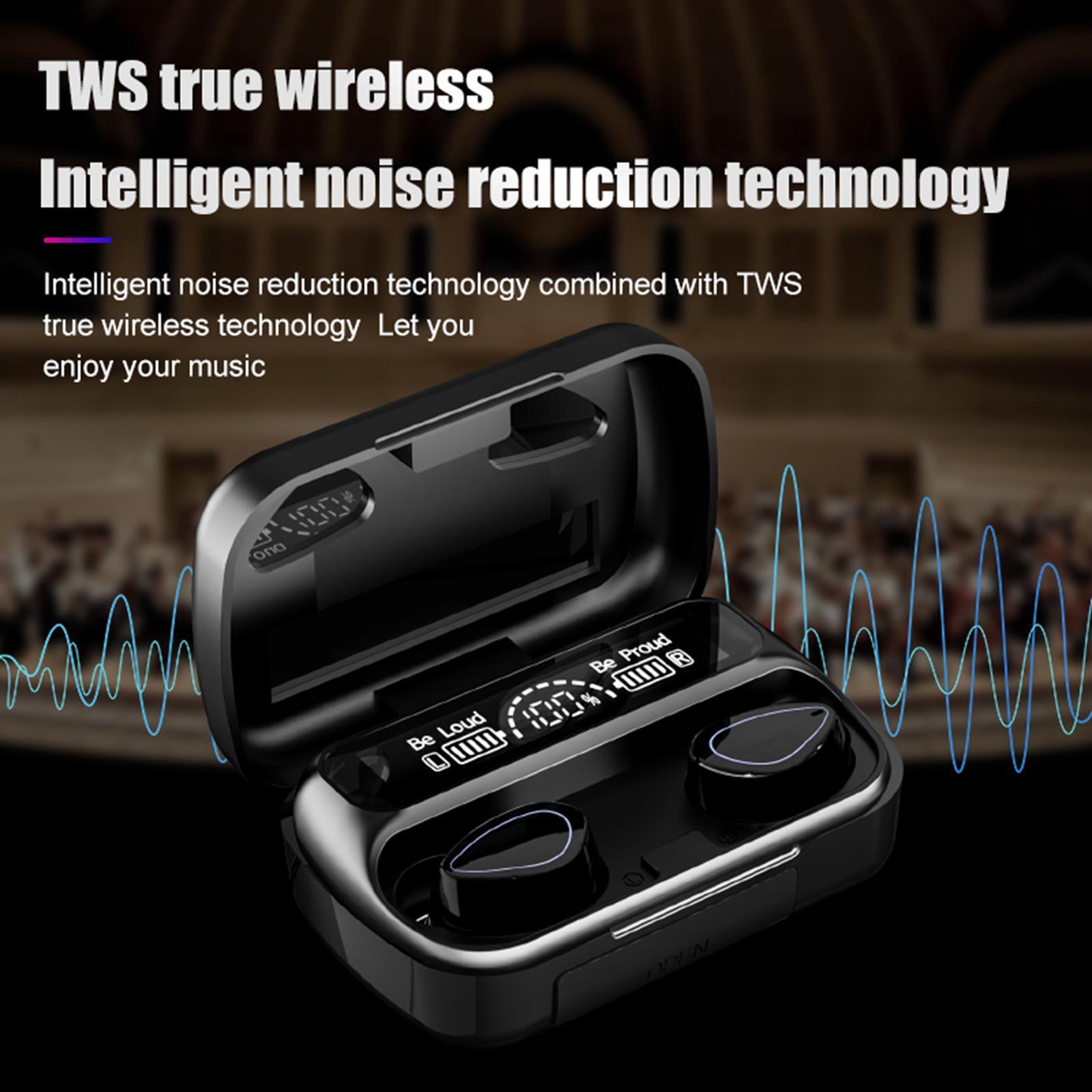 With 1200mAh Charging Case Sweatproof Headset for Business Workout