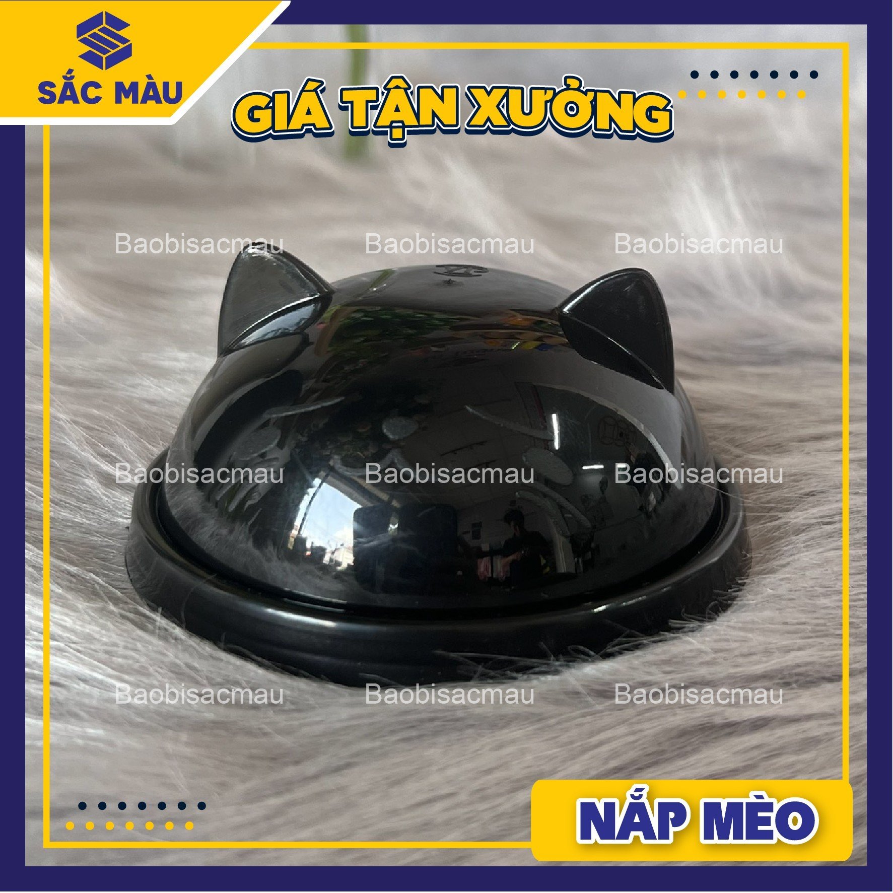 Sỉ 50 Nắp Mèo nhựa phi 90mm nắp ly trà sữa, cà phê, nước ép...