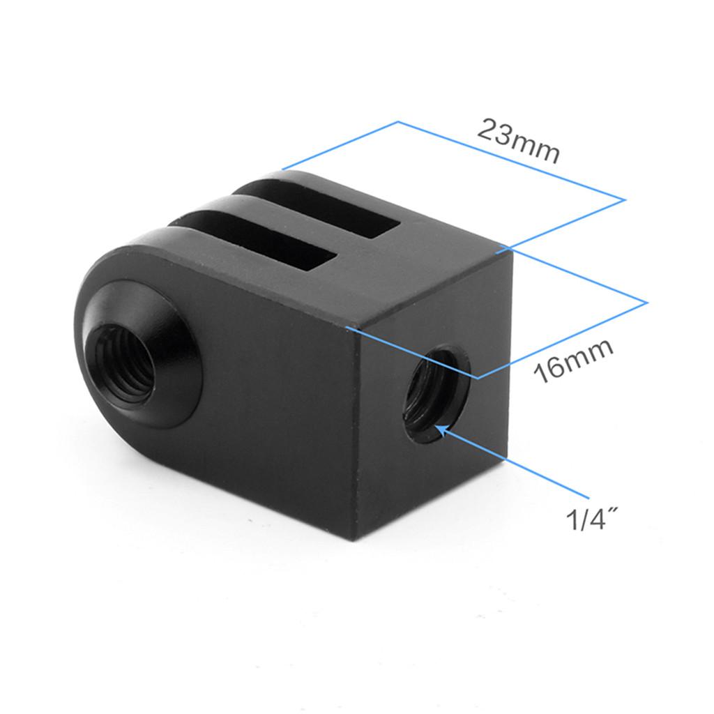 1/4inch Screw Monopod Tripod Mount Adapter For GoPro Hero 5 4 3 3+ 2 1 Sports Cameras Black